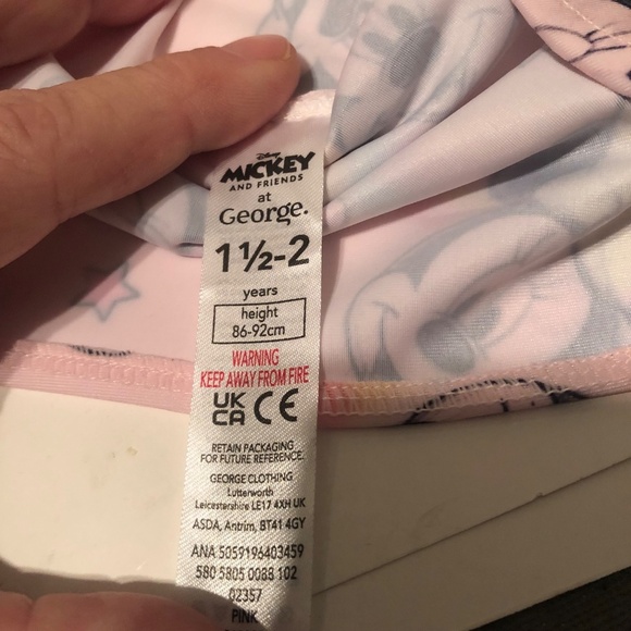 New 3 piece UPF 40t Mickey Mouse top, pants and hat by George 1 1/2 by 2 years. - Picture 3 of 11